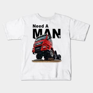 Need MAN TGS 41.480 8x8 Black - Trucknology Days Kids T-Shirt